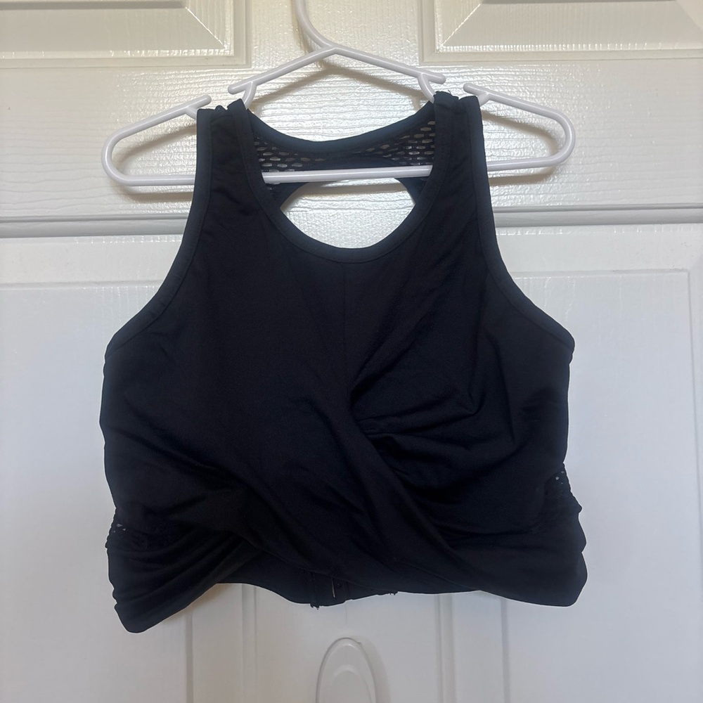 Danz N Motion- Adult Petite Black crop tops with special mesh design on back